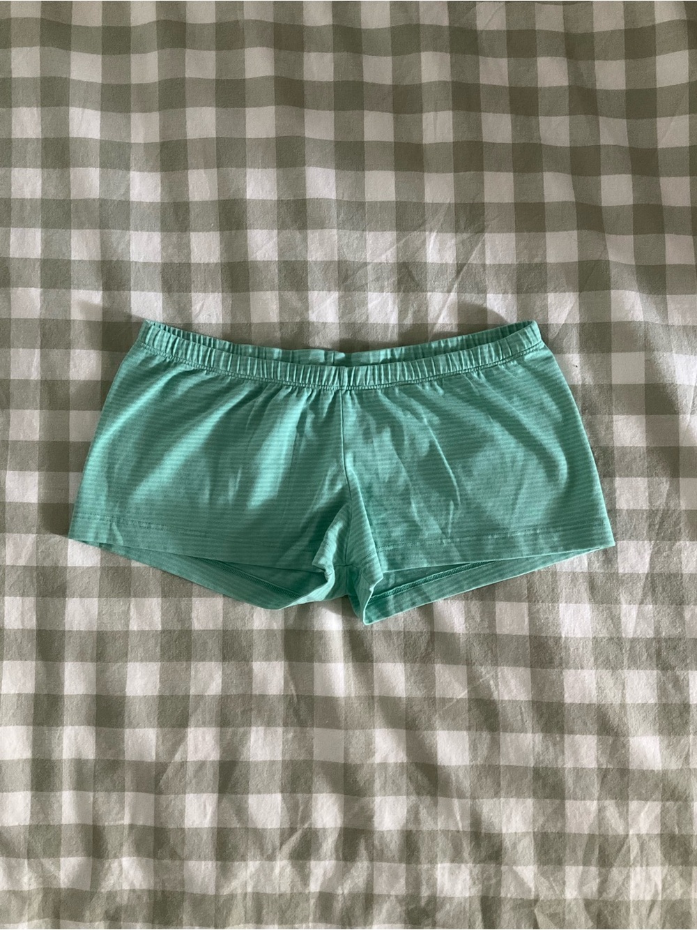 Brandy Melville Teal Striped Shorts